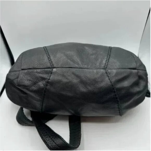 Lucky Brand Boho Soft Leather Black Hobo Shoulder Bag - Picture 5 of 13